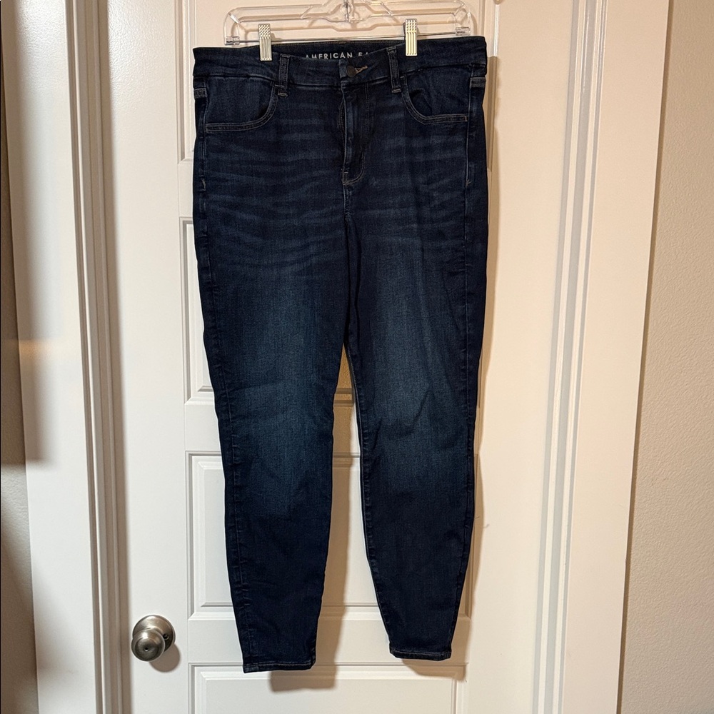American Eagle Outfitters Women's Dark Blue Skinny Jeans
